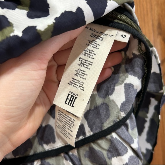 By Malene Birger - Orites Leopard Printed Peplum Long Sleeve Blouse - Size 42 - Picture 8 of 8